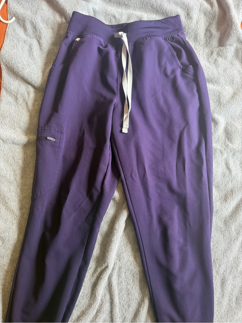 Figs Zamora High Waisted Joggers Small Purple Jam